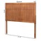 Baxton Studio Monroe Modern Transitional and Rustic Ash Walnut Finished Wood Queen Size Headboard 181-11140-Zoro - alternate 6